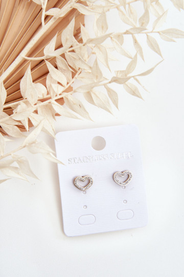 Classic Heart-shaped Earrings Gold