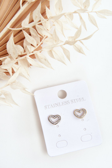 Classic Heart-shaped Earrings Gold 2