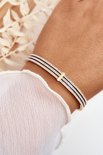 Bransoletka Ze Stali NierdzewnejwithCyrkoniami Złota