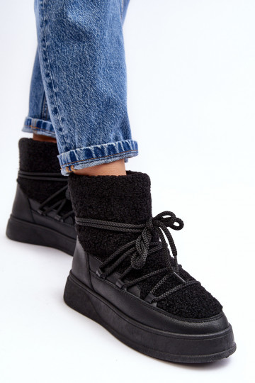 Women's Platform Snow Boots Black Ahatissa 2