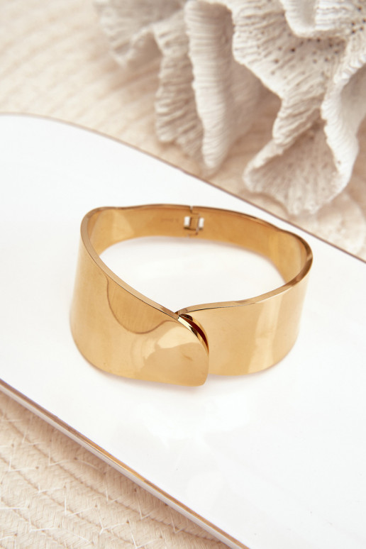 Women's Bracelet With Flowers Stainless Steel Gold