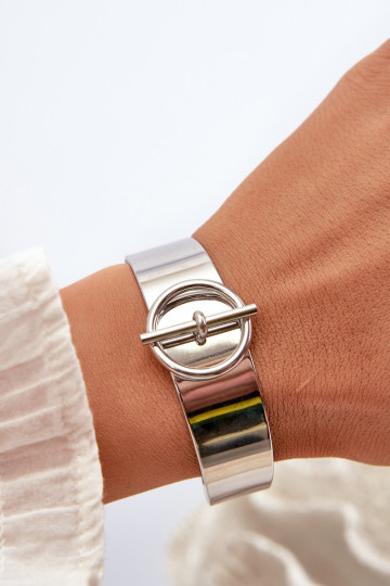Women's Bracelet with Stainless Steel Decoration Silver