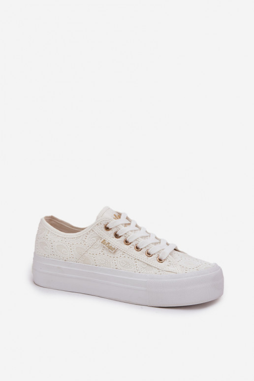 Ladies Sneakers With Lace Lee Cooper LCW-25-31-3438L White