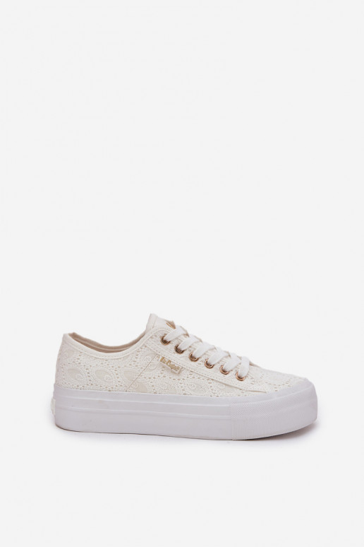 Ladies Sneakers With Lace Lee Cooper LCW-25-31-3438L White