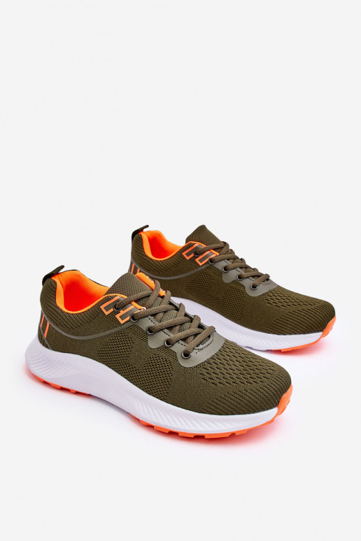 Klasyczne Męskie Sportowe Buty Sznurowane Ciemnozielone Jasper