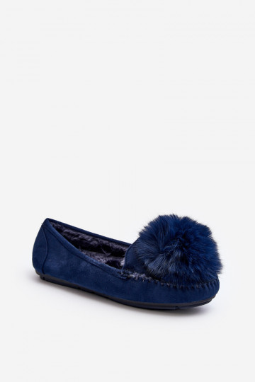 Women's Moccasins with Fur Lining Blue Novas 2
