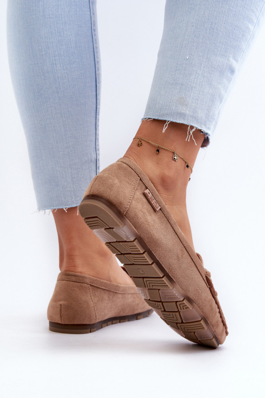 Women's Eco-Suede Loafers Big Star NN274930 Memory Foam System Beige