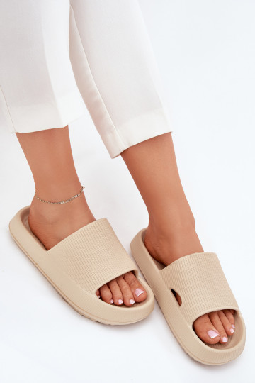 Women's Platform Sandals With Cutout Beige Ameira
