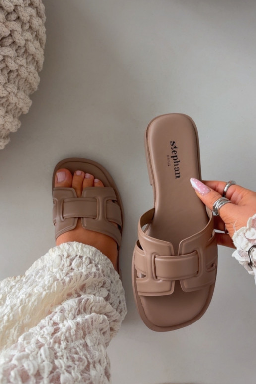 Women's Flat Sandals Dark Beige Lorania