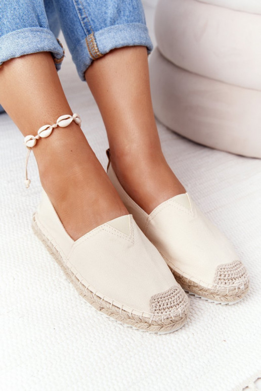 Espadryle Na Plecionej Podeszwie Big Star HH274501 Beżowe