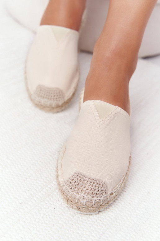 Espadryle Na Plecionej Podeszwie Big Star HH274501 Beżowe