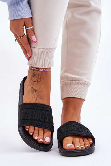 Women's Fashionable Big Star Slippers LL274A158 Black 2