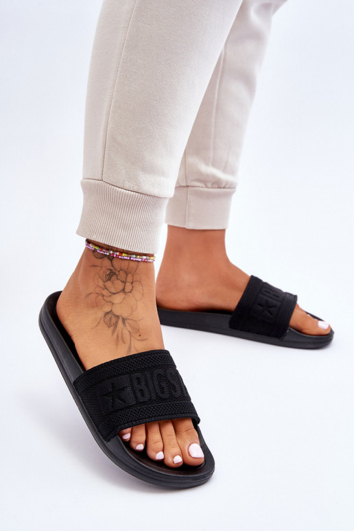 Women's Fashionable Big Star Slippers LL274A158 Black