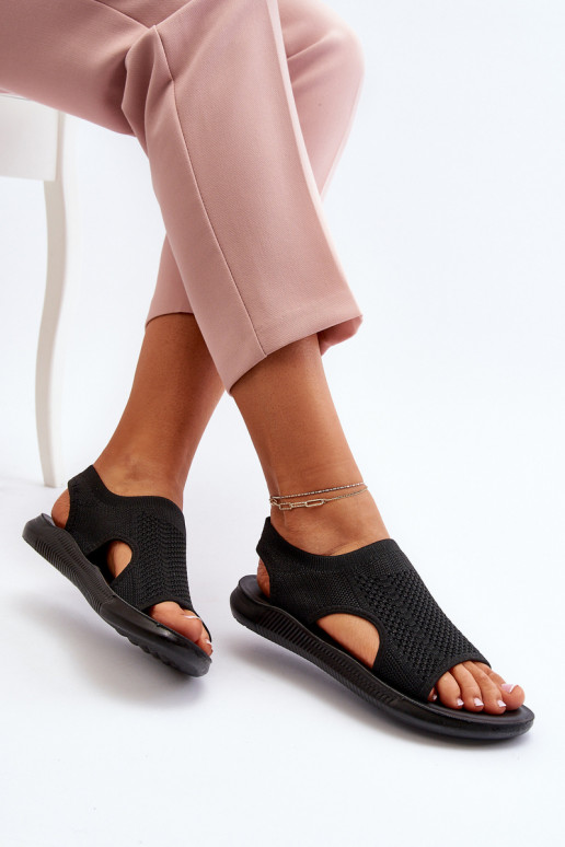 Women's Zipper Flat Flip Flops Black Rise Up!