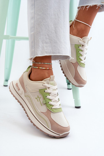 Women's Sneakers Big Star NN274A091 Beige-Green 2