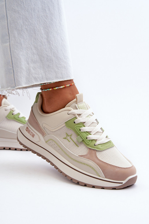 Women's Sneakers Big Star NN274A091 Beige-Green