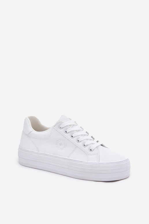 Eco leather women's sneakers on platform Big Star RR274298 white