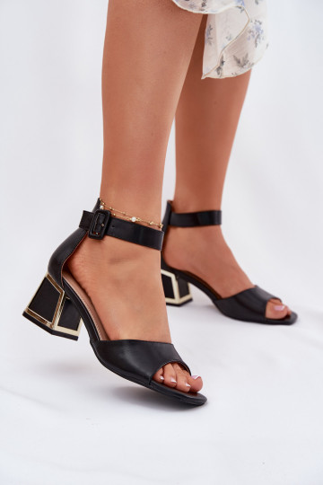 Black Heeled Sandals Women Zennia
