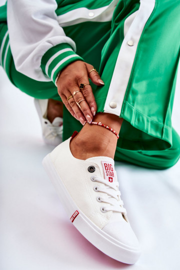 Women's Big Star Sneakers FF274087 White and Red