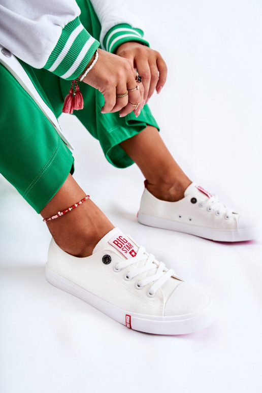 Damskie Trampki Big Star FF274087 Biało-Czerwone