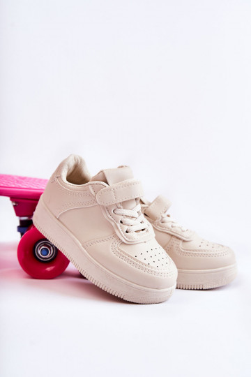 Children's Sport Shoes With Velcro Beige Elike