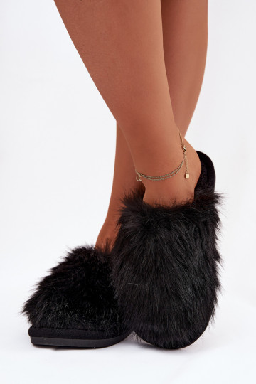 Furry Women's Slippers Black Katrisse 2