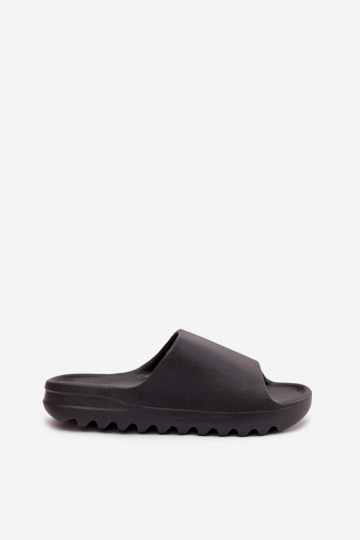 Women's Platform Slides Black Olyria