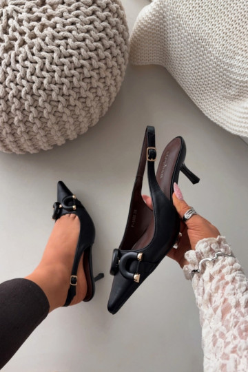 Women's High Heel Sandals with Decorative Detail Black Brienne