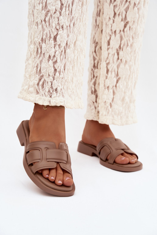 Women's Flat Sandals Dark Beige Lorania