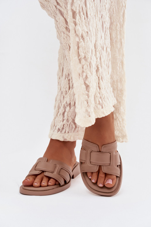 Women's Flat Sandals Dark Beige Lorania