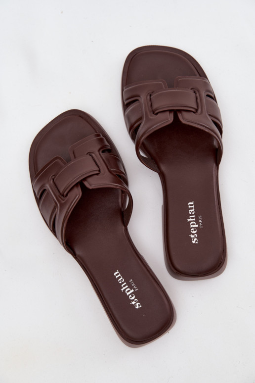 Lorania Chocolate Flat Heel Women's Slippers