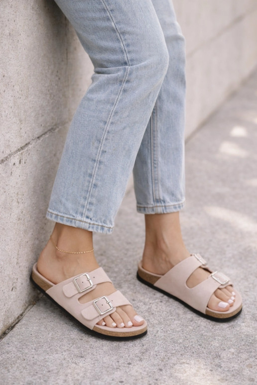 Women's Light Pink Oliena Slides