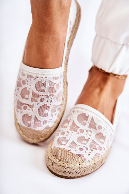 Classic Women's Espadrilles Openwork White Catris