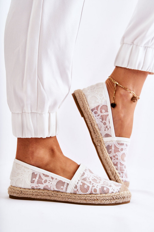 Classic Women's Espadrilles Openwork White Catris
