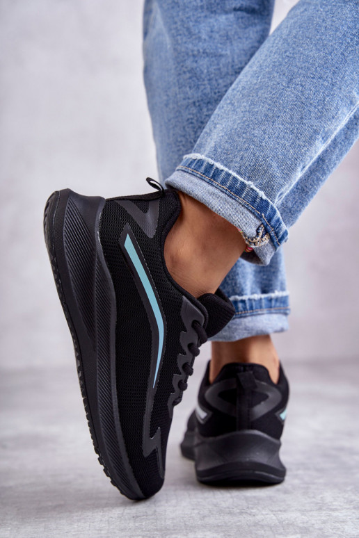 Damskie Modne Buty Sportowe Sneakersy Czarne Ida