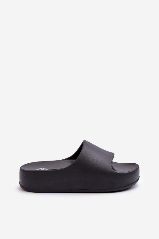Women's Platform Foam Flip Flops Black Airaplea