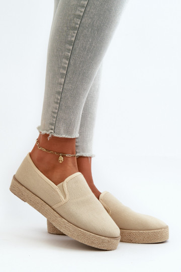 Women's Beige Platform Espadrilles Naloenma 2