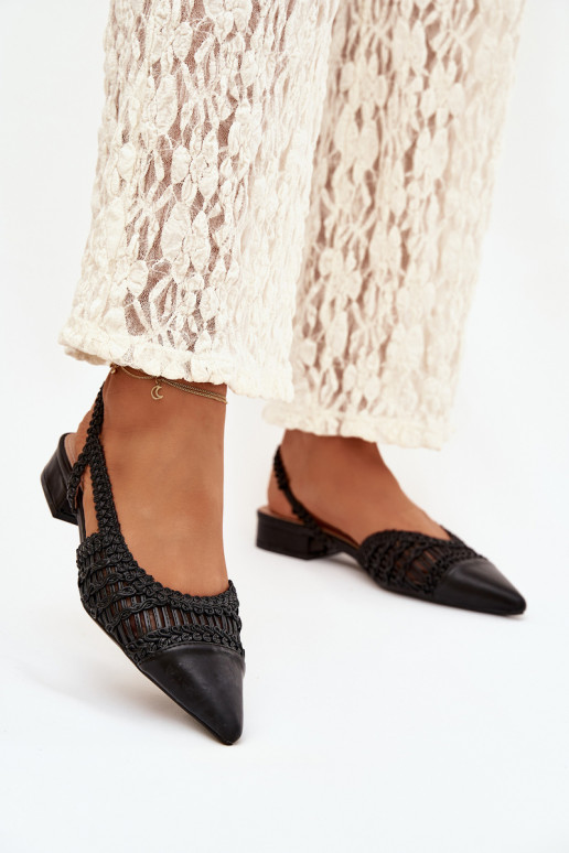 Women's Sandals With Braid On Block Black Nivorra