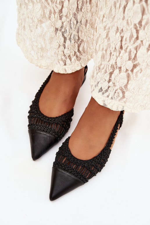 Women's Sandals With Braid On Block Black Nivorra