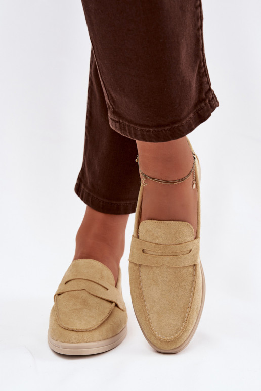 Women's Loafers Made of Eco Suede Yellow Renelia