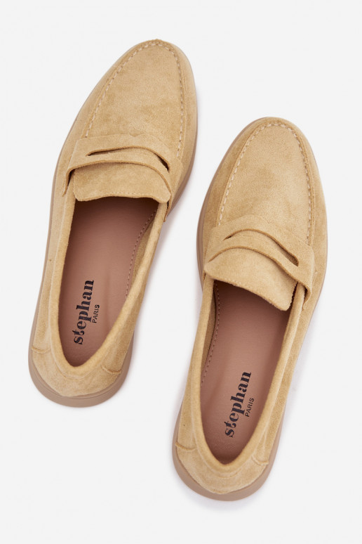 Women's Loafers Made of Eco Suede Yellow Renelia