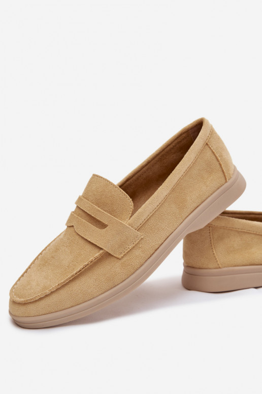 Women's Loafers Made of Eco Suede Yellow Renelia
