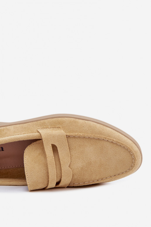 Women's Loafers Made of Eco Suede Yellow Renelia