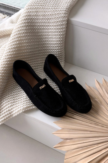 Women's Loafers With Small Gold Detail Black Sarivelle 2