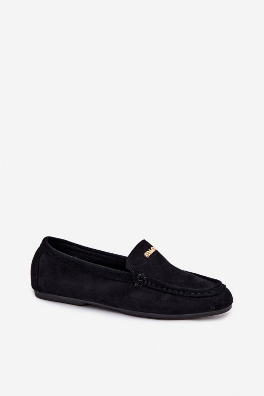 Women's Loafers With Small Gold Detail Black Sarivelle