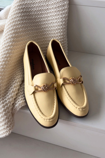 Women's Loafers with Decorative Detail Yellow Rosynne 2