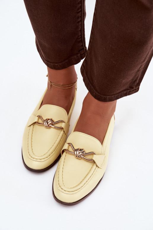 Women's Loafers with Decorative Detail Yellow Rosynne