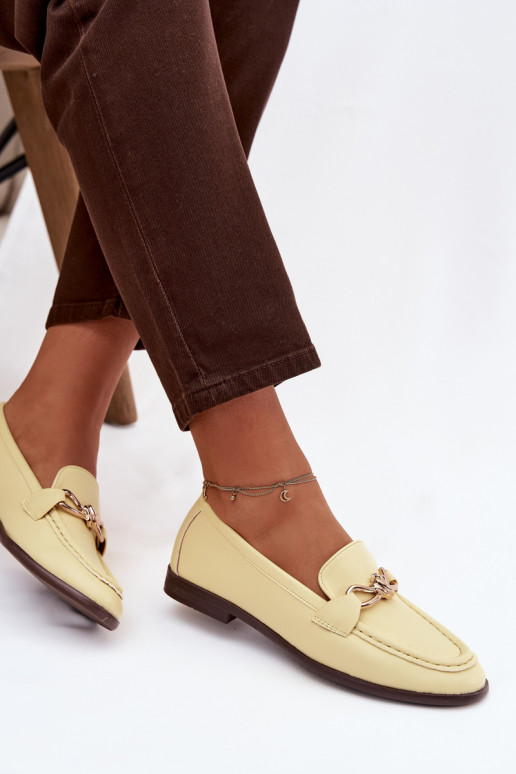 Women's Loafers with Decorative Detail Yellow Rosynne