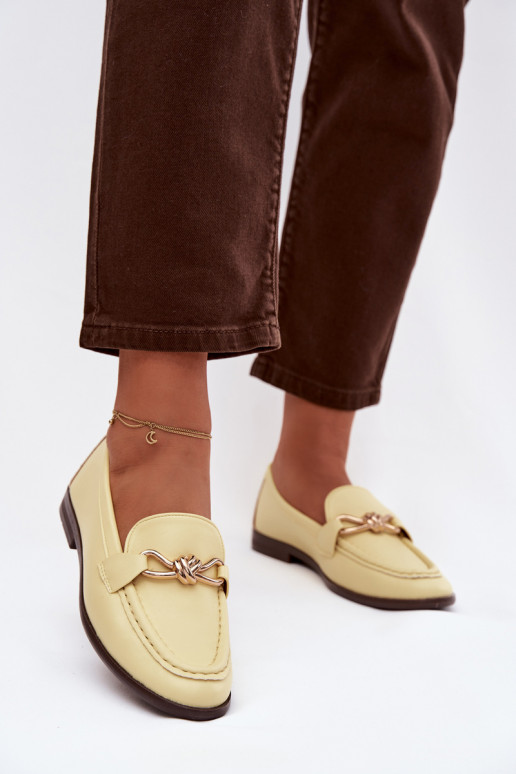 Women's Loafers with Decorative Detail Yellow Rosynne