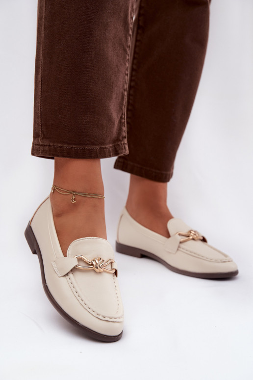 Women's Loafers with Decorative Detail Light Beige Rosynne